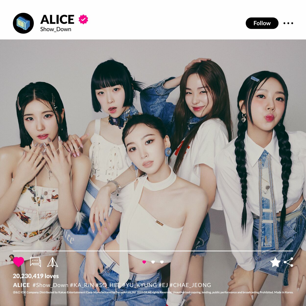 ALICE – SHOW DOWN – Single